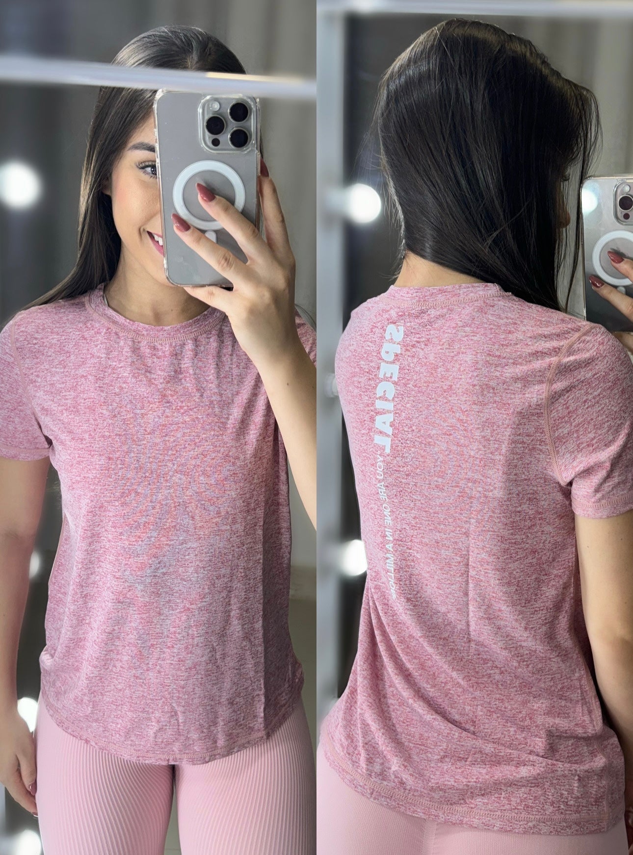 Blusa rosa mesclado